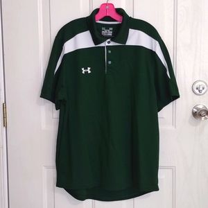 Under Armour Coupe Lache Heat Gear Polo Golf Shirt Green
